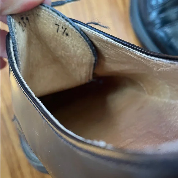 J. Crew Black Leather Oxfords size 7.5 - Picture 6 of 6